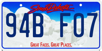 SD license plate 94BF07