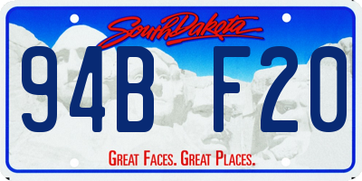 SD license plate 94BF20
