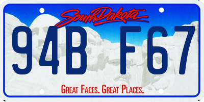 SD license plate 94BF67