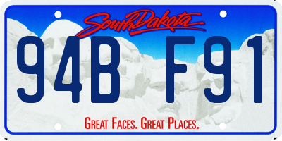 SD license plate 94BF91