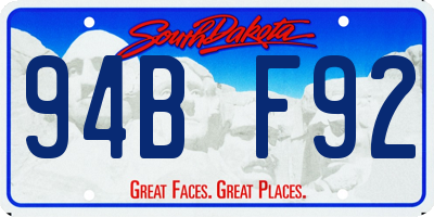 SD license plate 94BF92