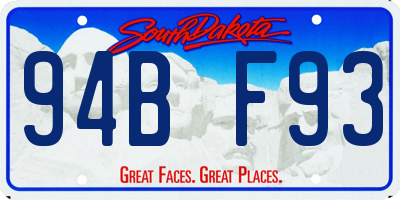SD license plate 94BF93