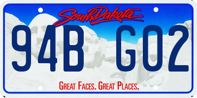 SD license plate 94BG02