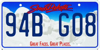 SD license plate 94BG08