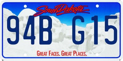 SD license plate 94BG15