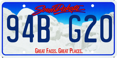 SD license plate 94BG20