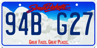 SD license plate 94BG27