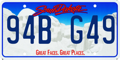 SD license plate 94BG49