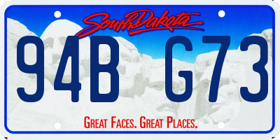 SD license plate 94BG73