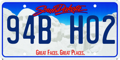 SD license plate 94BH02