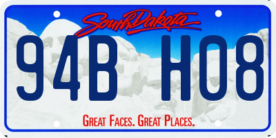 SD license plate 94BH08