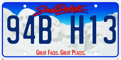 SD license plate 94BH13