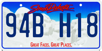 SD license plate 94BH18