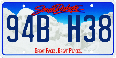 SD license plate 94BH38