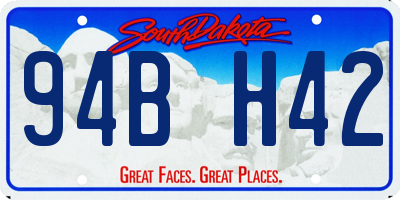 SD license plate 94BH42