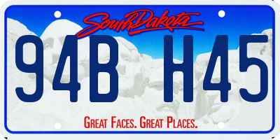 SD license plate 94BH45
