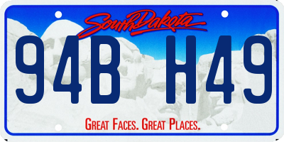 SD license plate 94BH49