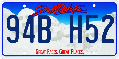 SD license plate 94BH52