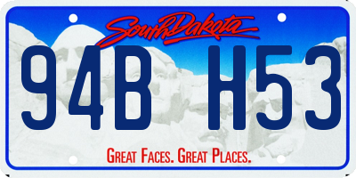 SD license plate 94BH53