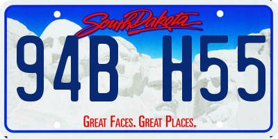 SD license plate 94BH55