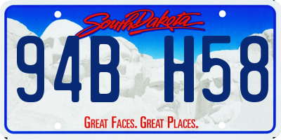 SD license plate 94BH58