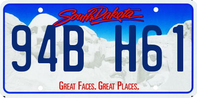 SD license plate 94BH61