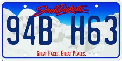 SD license plate 94BH63