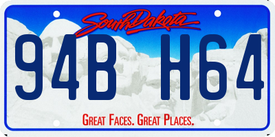 SD license plate 94BH64
