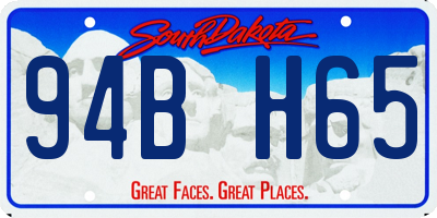 SD license plate 94BH65