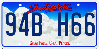 SD license plate 94BH66