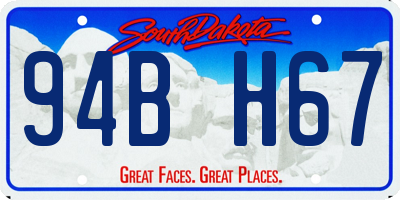SD license plate 94BH67