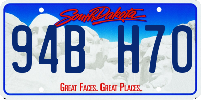 SD license plate 94BH70