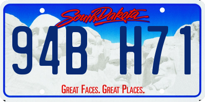 SD license plate 94BH71
