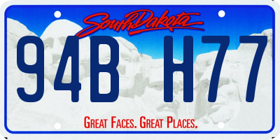SD license plate 94BH77