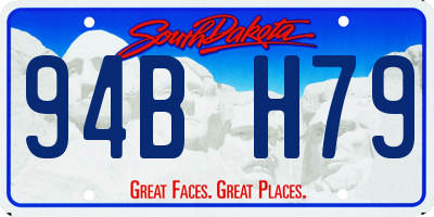 SD license plate 94BH79
