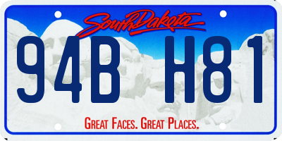 SD license plate 94BH81