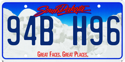 SD license plate 94BH96