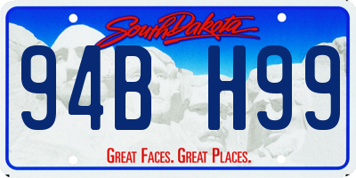SD license plate 94BH99