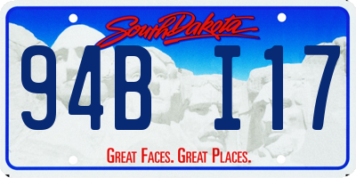SD license plate 94BI17