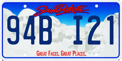 SD license plate 94BI21