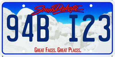 SD license plate 94BI23