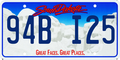 SD license plate 94BI25