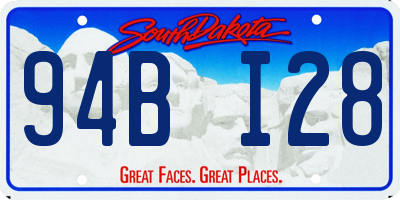 SD license plate 94BI28