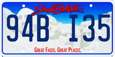 SD license plate 94BI35