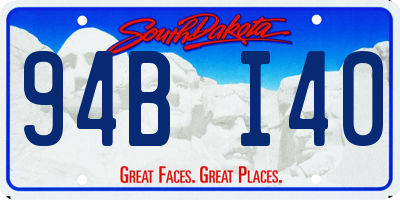 SD license plate 94BI40