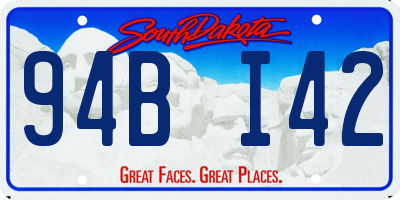 SD license plate 94BI42