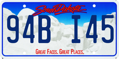 SD license plate 94BI45