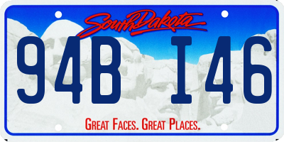 SD license plate 94BI46