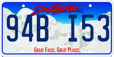 SD license plate 94BI53