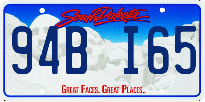SD license plate 94BI65